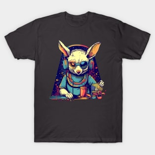 Cool bunny as DJ with broken sunglasses T-Shirt